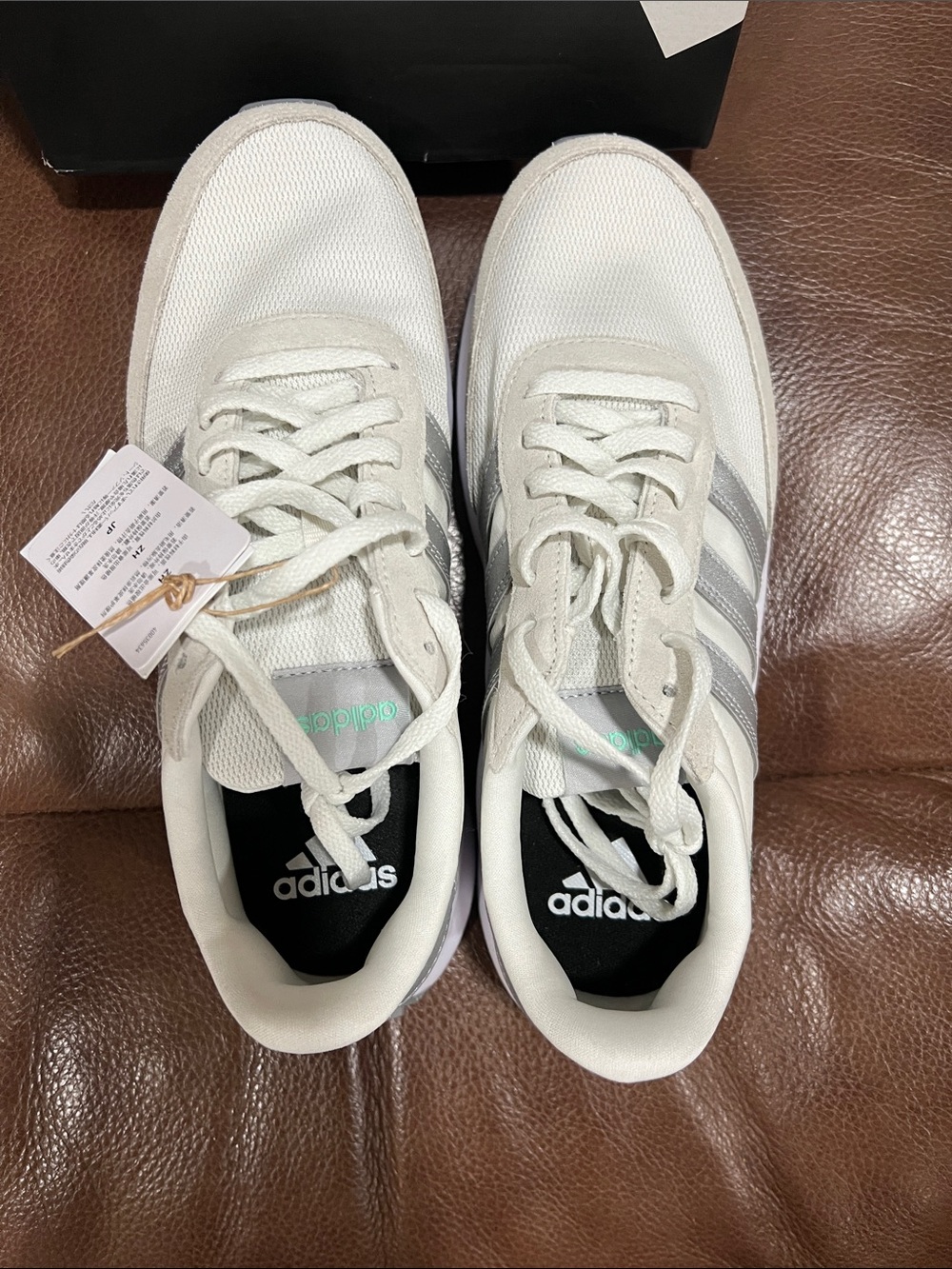 adidas Women’s Run 70s Sneakers in Cream and Light Gray - Picture 6 of 12